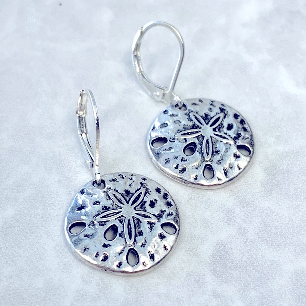 925 Sterling Silver Sand Dollar Earrings